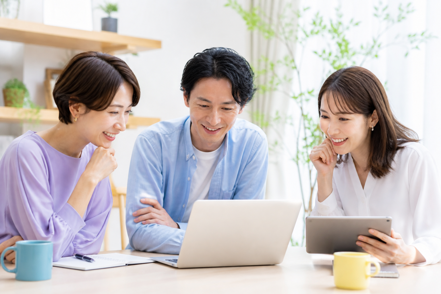 仲間と楽しくAIを学ぶ受講者